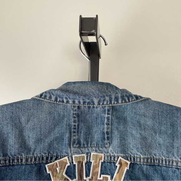 Bape Bathing Ape x Hudson Outerwear Graphic Denim Jean Jacket Distressed Mens 2X - Picture 2 of 13